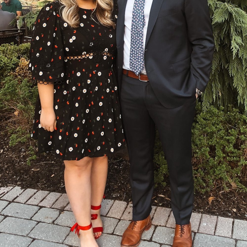 ASOS Black Embroidered Dress